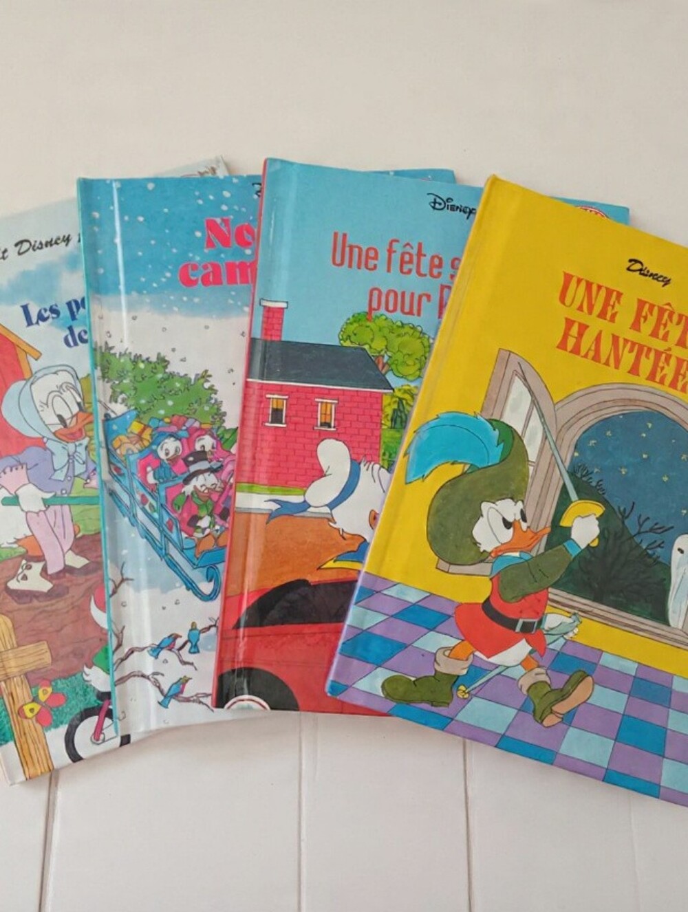 Vintage Disney French Books Lot of 4 Mickey Club du Livre Grolier 1993–1998